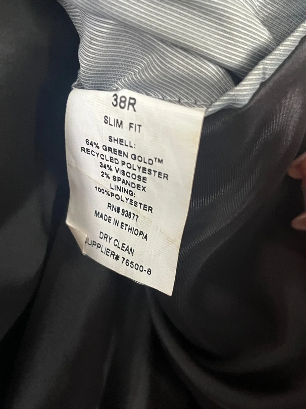 jf j.ferrar Classic Black Two-Button Men's Suit Jacket